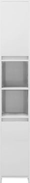 vidaXL - Badkamerkast - 30x30x183,5 - cm - spaanplaat - hoogglans - wit