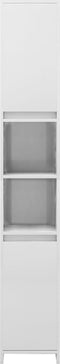 vidaXL - Badkamerkast - 30x30x183,5 - cm - spaanplaat - hoogglans - wit