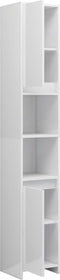 vidaXL - Badkamerkast - 30x30x183,5 - cm - spaanplaat - hoogglans - wit