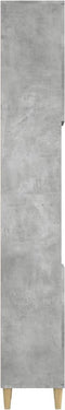 vidaXL - Badkamerkast - 30x30x190 - cm - bewerkt - hout - betongrijs