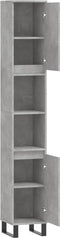 vidaXL - Badkamerkast - 30x30x190 - cm - bewerkt - hout - betongrijs
