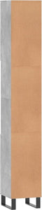 vidaXL - Badkamerkast - 30x30x190 - cm - bewerkt - hout - betongrijs