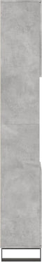 vidaXL - Badkamerkast - 30x30x190 - cm - bewerkt - hout - betongrijs