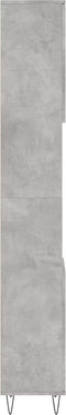 vidaXL - Badkamerkast - 30x30x190 - cm - bewerkt - hout - betongrijs