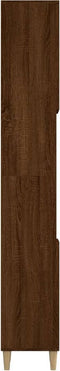 vidaXL - Badkamerkast - 30x30x190 - cm - bewerkt - hout - bruin - eikenkleur