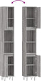 vidaXL - Badkamerkast - 30x30x190 - cm - bewerkt - hout - grijs - sonoma - eikenkleur