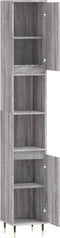 vidaXL - Badkamerkast - 30x30x190 - cm - bewerkt - hout - grijs - sonoma - eikenkleur