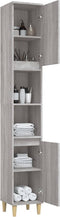 vidaXL - Badkamerkast - 30x30x190 - cm - bewerkt - hout - grijs - sonoma - eikenkleur