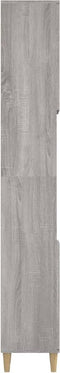vidaXL - Badkamerkast - 30x30x190 - cm - bewerkt - hout - grijs - sonoma - eikenkleur