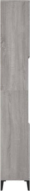 vidaXL - Badkamerkast - 30x30x190 - cm - bewerkt - hout - grijs - sonoma - eikenkleur