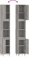 vidaXL - Badkamerkast - 30x30x190 - cm - bewerkt - hout - grijs - sonoma - eikenkleur
