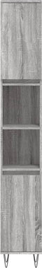 vidaXL - Badkamerkast - 30x30x190 - cm - bewerkt - hout - grijs - sonoma - eikenkleur