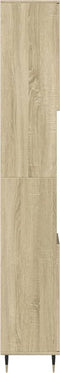 vidaXL - Badkamerkast - 30x30x190 - cm - bewerkt - hout - sonoma - eikenkleurig