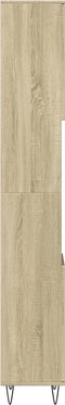 vidaXL - Badkamerkast - 30x30x190 - cm - bewerkt - hout - sonoma - eikenkleurig
