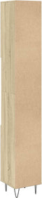 vidaXL - Badkamerkast - 30x30x190 - cm - bewerkt - hout - sonoma - eikenkleurig