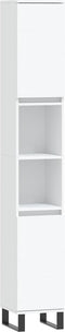 vidaXL - Badkamerkast - 30x30x190 - cm - bewerkt - hout - wit