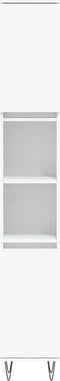 vidaXL - Badkamerkast - 30x30x190 - cm - bewerkt - hout - wit