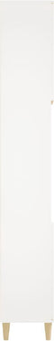 vidaXL - Badkamerkast - 30x30x190 - cm - bewerkt - hout - wit