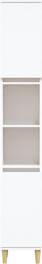 vidaXL - Badkamerkast - 30x30x190 - cm - bewerkt - hout - wit