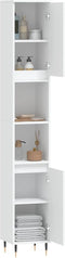 vidaXL - Badkamerkast - 30x30x190 - cm - bewerkt - hout - wit