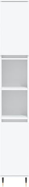 vidaXL - Badkamerkast - 30x30x190 - cm - bewerkt - hout - wit