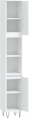 vidaXL - Badkamerkast - 30x30x190 - cm - bewerkt - hout - wit