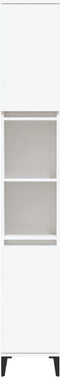 vidaXL - Badkamerkast - 30x30x190 - cm - bewerkt - hout - wit