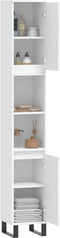 vidaXL - Badkamerkast - 30x30x190 - cm - bewerkt - hout - wit