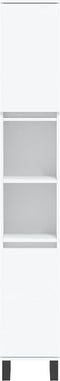 vidaXL - Badkamerkast - 30x30x190 - cm - bewerkt - hout - wit