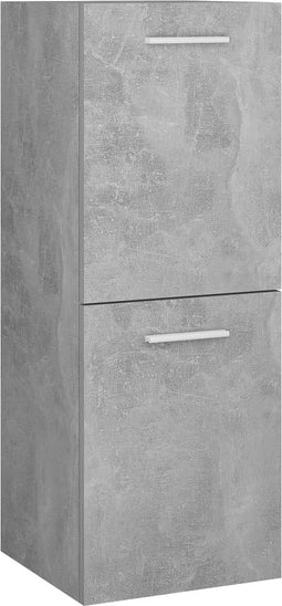 vidaXL - Badkamerkast - 30x30x80 - cm - spaanplaat - betongrijs