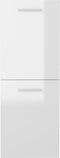 vidaXL - Badkamerkast - 30x30x80 - cm - spaanplaat - hoogglans - wit