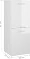 vidaXL - Badkamerkast - 30x30x80 - cm - spaanplaat - hoogglans - wit
