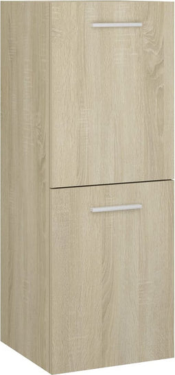 vidaXL - Badkamerkast - 30x30x80 - cm - spaanplaat - sonoma - eikenkleurig