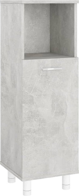 vidaXL - Badkamerkast - 30x30x95 - cm - bewerkt - hout - betongrijs