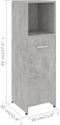 vidaXL - Badkamerkast - 30x30x95 - cm - bewerkt - hout - betongrijs