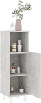 vidaXL - Badkamerkast - 30x30x95 - cm - bewerkt - hout - betongrijs