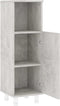 vidaXL - Badkamerkast - 30x30x95 - cm - bewerkt - hout - betongrijs