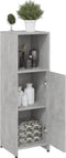 vidaXL - Badkamerkast - 30x30x95 - cm - bewerkt - hout - betongrijs