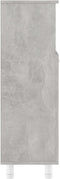 vidaXL - Badkamerkast - 30x30x95 - cm - bewerkt - hout - betongrijs