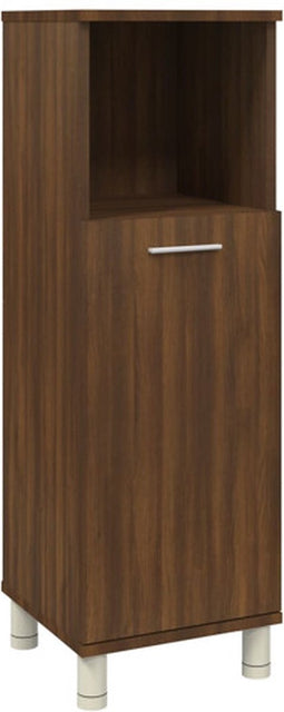 vidaXL - Badkamerkast - 30x30x95 - cm - bewerkt - hout - bruin - eikenkleur