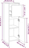 vidaXL - Badkamerkast - 30x30x95 - cm - bewerkt - hout - bruin - eikenkleur