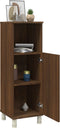 vidaXL - Badkamerkast - 30x30x95 - cm - bewerkt - hout - bruin - eikenkleur