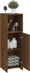 vidaXL - Badkamerkast - 30x30x95 - cm - bewerkt - hout - bruin - eikenkleur