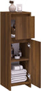 vidaXL - Badkamerkast - 30x30x95 - cm - bewerkt - hout - bruin - eikenkleur