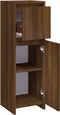 vidaXL - Badkamerkast - 30x30x95 - cm - bewerkt - hout - bruin - eikenkleur