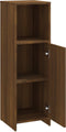 vidaXL - Badkamerkast - 30x30x95 - cm - bewerkt - hout - bruin - eikenkleur