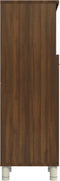 vidaXL - Badkamerkast - 30x30x95 - cm - bewerkt - hout - bruin - eikenkleur