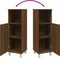 vidaXL - Badkamerkast - 30x30x95 - cm - bewerkt - hout - bruin - eikenkleur