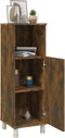 vidaXL - Badkamerkast - 30x30x95 - cm - bewerkt - hout - gerookt - eikenkleurig