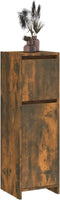 vidaXL - Badkamerkast - 30x30x95 - cm - bewerkt - hout - gerookt - eikenkleurig